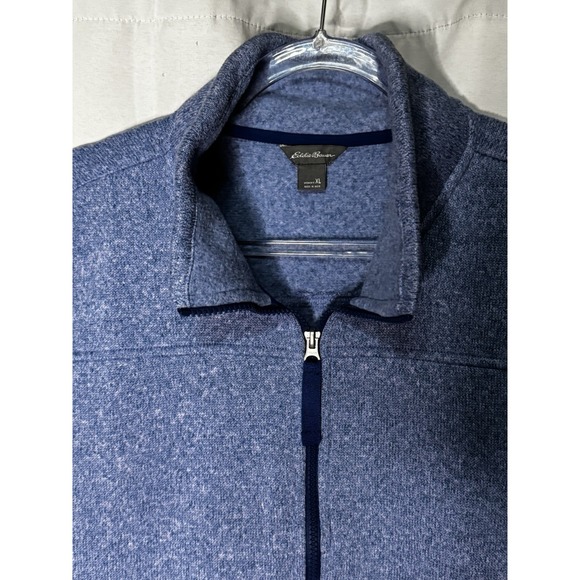 Eddie Bauer Women's Full Zip Fleece Vest Blue Size XL Soft Knit Casual - Picture 4 of 6